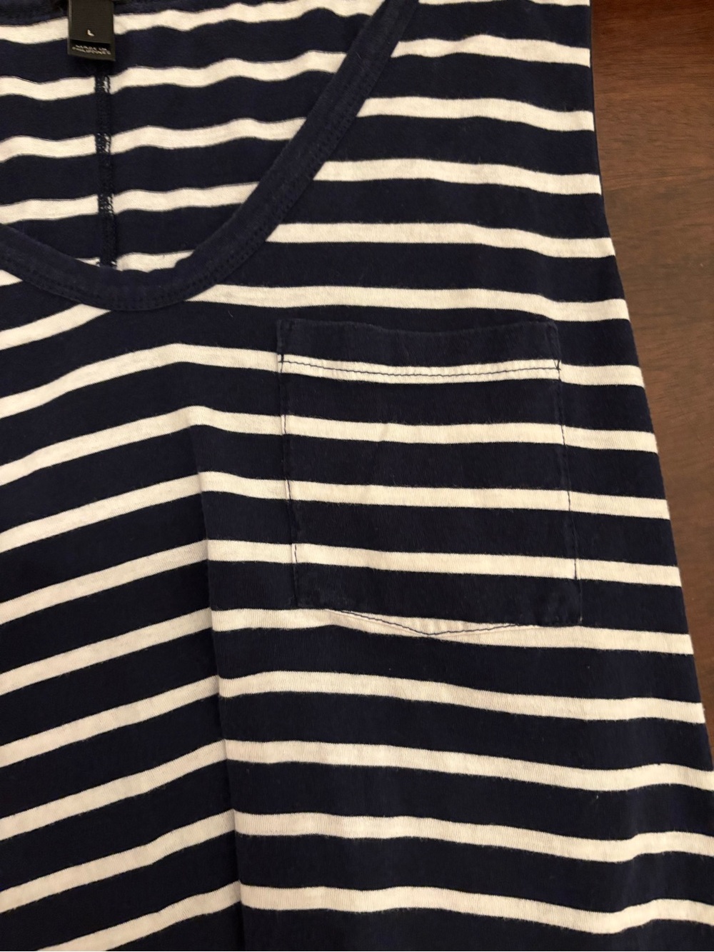 J. Crew Navy and White Striped V-Neck Sleeveless Dress - Picture 5 of 6